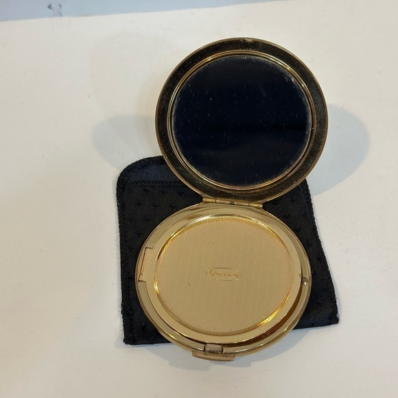 Vintage Stratton England Gold Tone Compact Enamel Ladybug Mirror - Picture 4 of 6